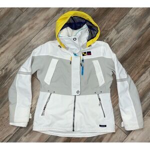 Lands' End The Squall Jacket Womens Purple Water Wind Resistant‎ Medium (10-12)